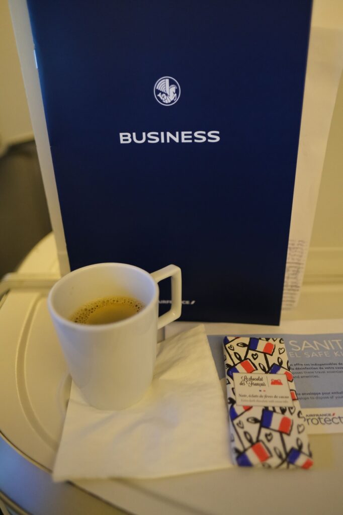 The Air France Business Class menu cover