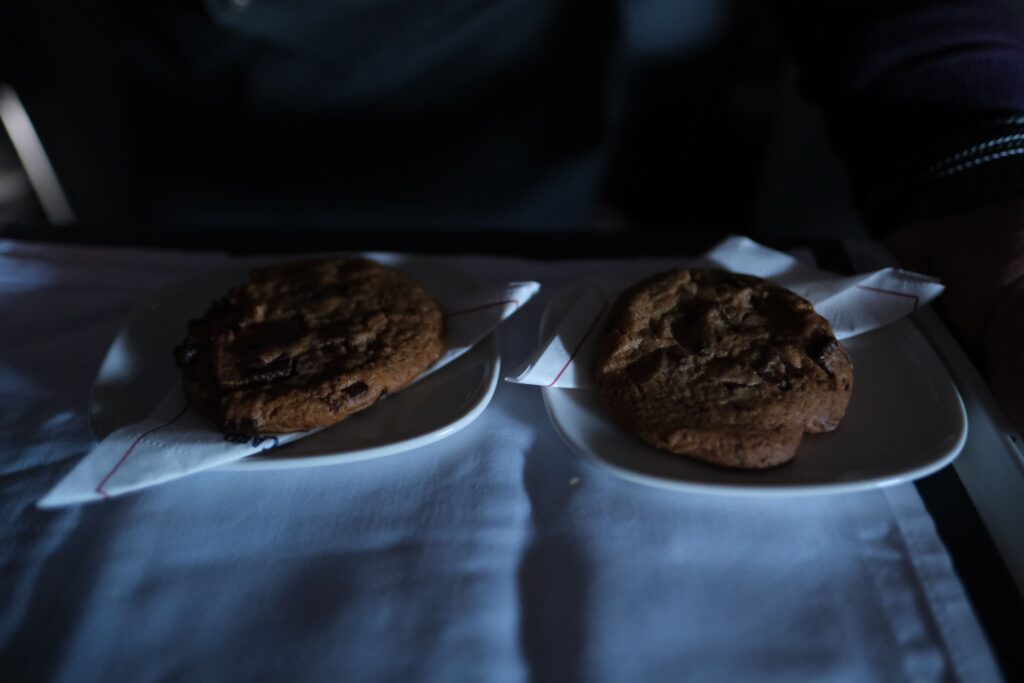 plate with two cookies