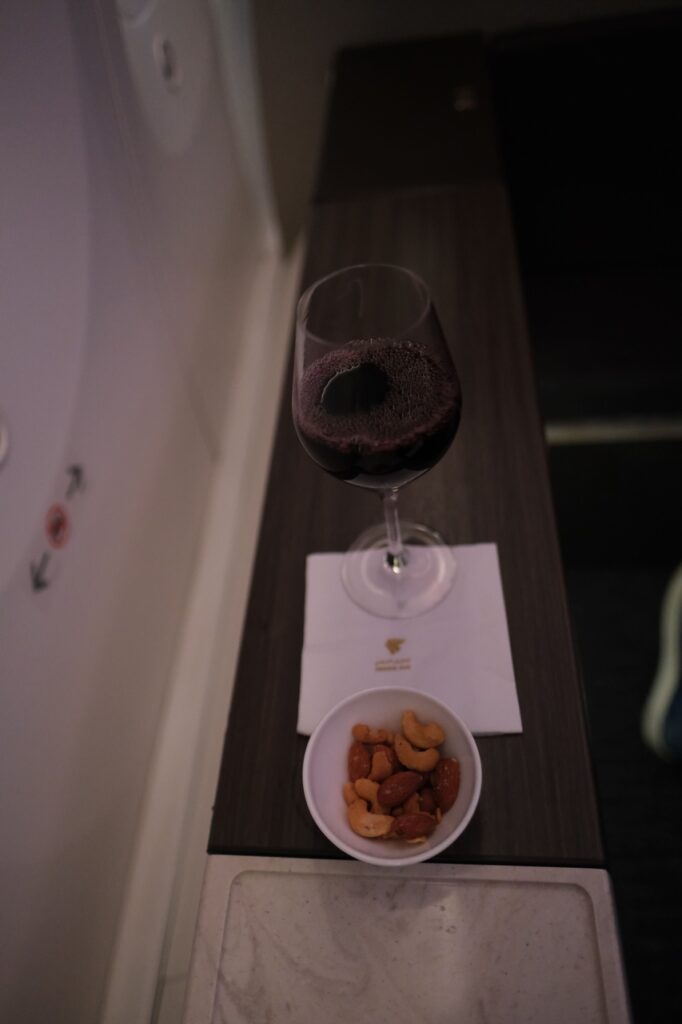Wolf Blass, Gold Label, Coonawarra Cabernet Sauvignon, 2014 with mixed nuts. 