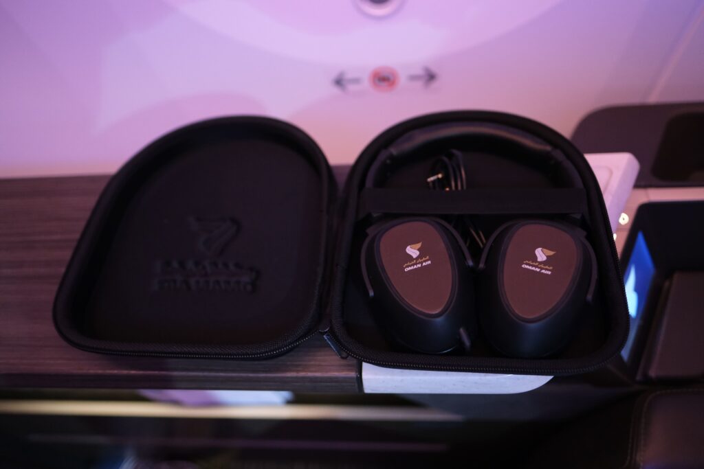 Oman Air First Class headphones. 