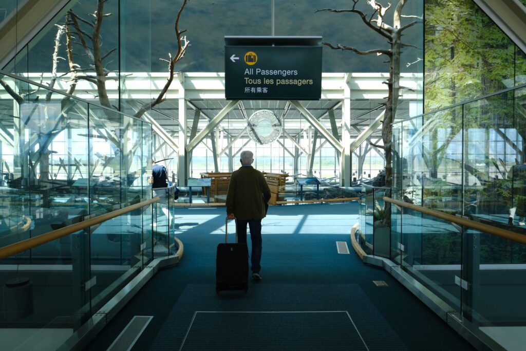 Images of the beautiful Vancouver (YVR) airport on my way to boarding.
