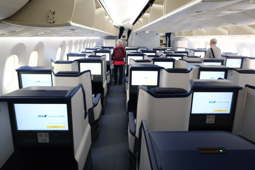 ANA Business Class cabin Interior 