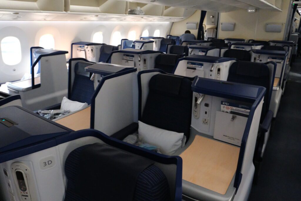 ANA Business Class cabin Interior 