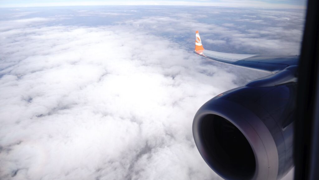 Airborne and heading towards Sao Paulo