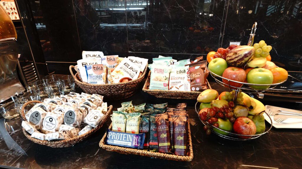 lounge buffet snack selection