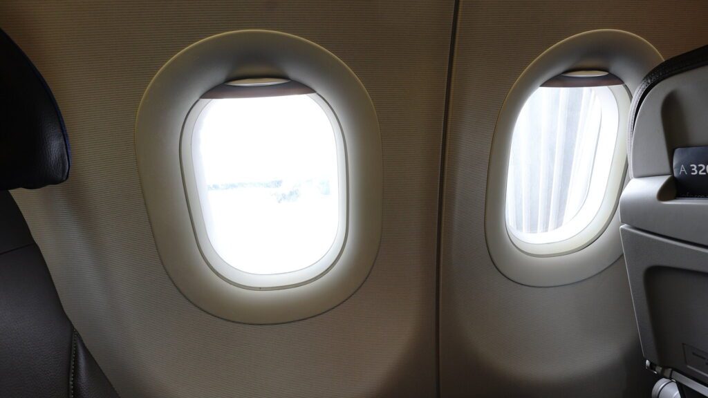 View from LATAM Premium Economy window seats