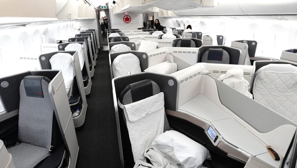 Air Canada Business Class Cabin post flight
