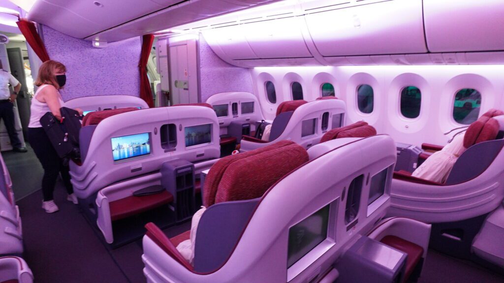 The Spacious LATAM Business Class cabin