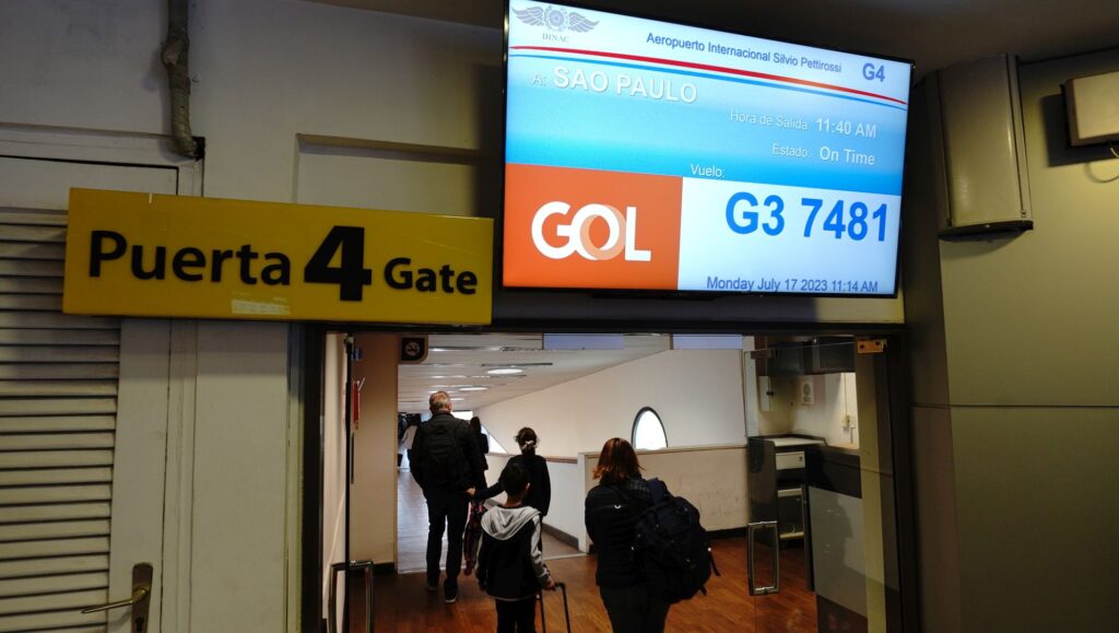 GOL Premium Economy flight boarding gate at ASU
