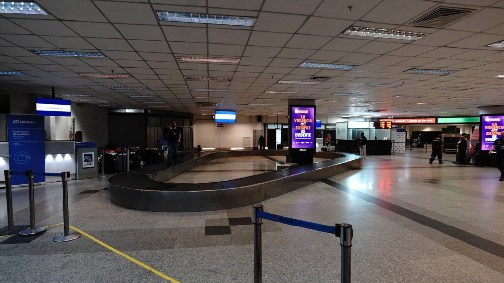 One of the two Baggage reclaim belts in Asuncion ASU