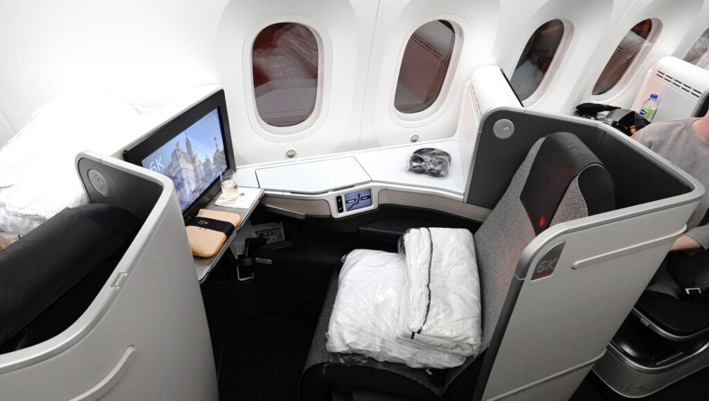 Air Canada Business Class seat 6K