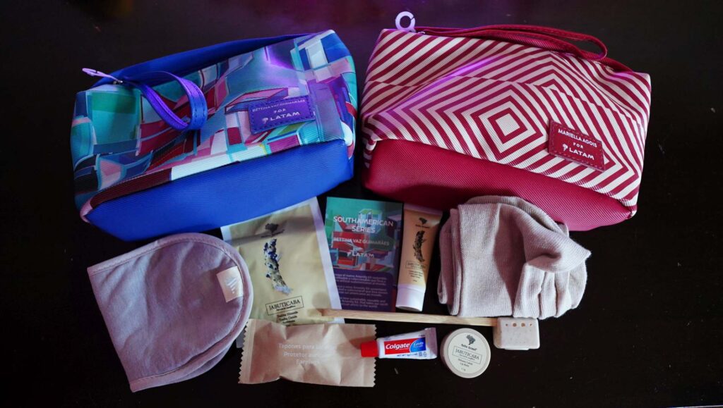 The LATAM Amenity Kits and contents