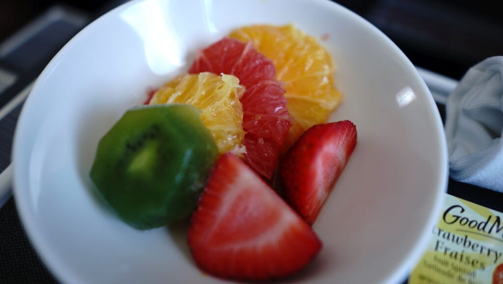 Pieces of fresh fruit