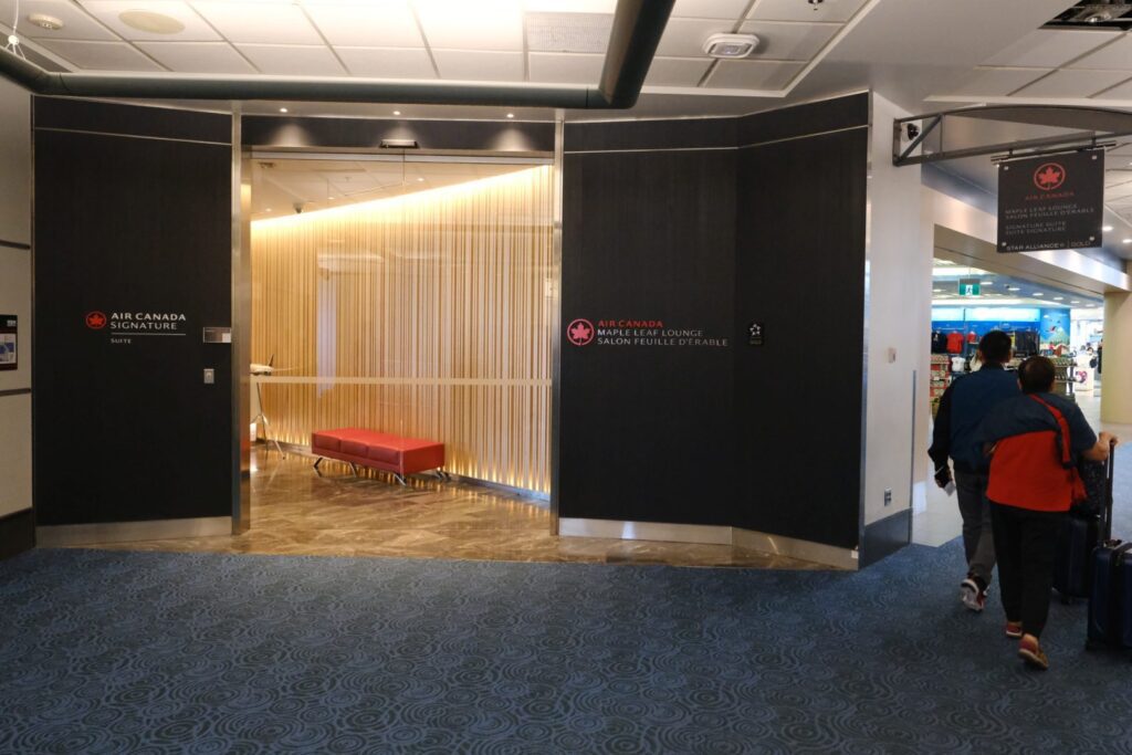 Air Canada Maple Leaf Lounge entrance 