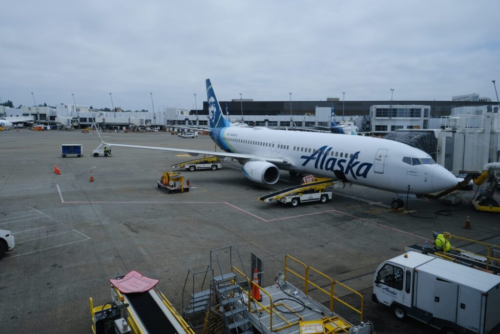 Alaska Airlines Aircraft at the gate