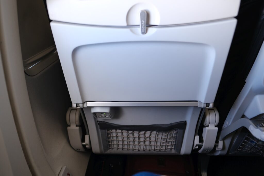 Alaska Airlines economy Seat tray table