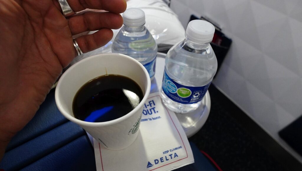 Delta domestic business class pre departure coffee