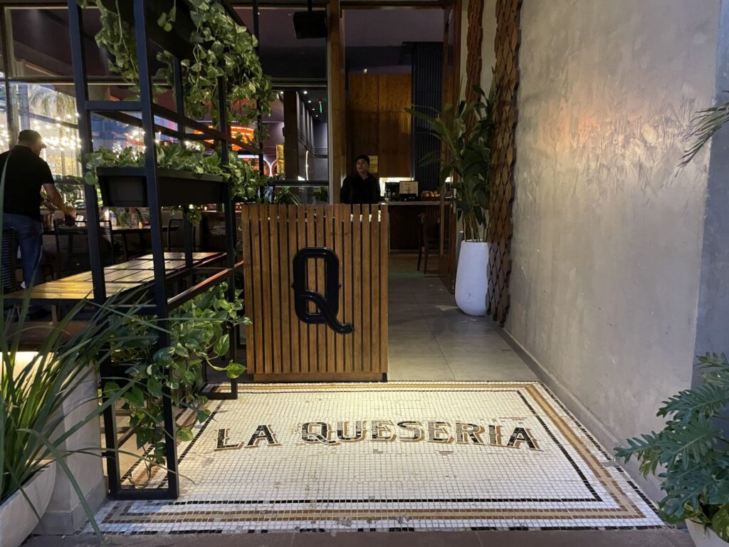Entrance to La Queseria another of the great restaurants in Asuncion