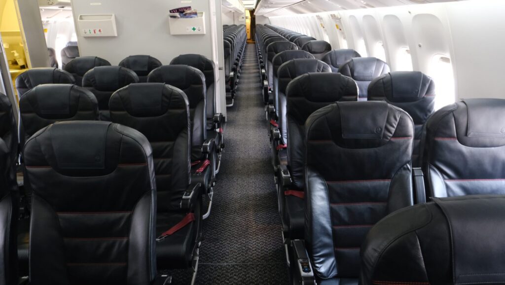 JAL economy class cabin interior