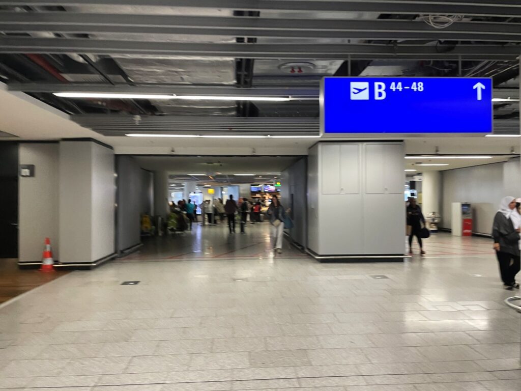 Transiting through Frankfurt airport can take some time due to its size