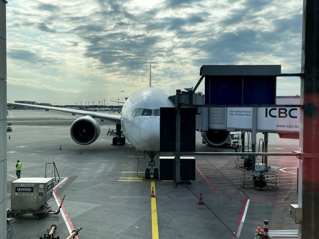 My Boeing B777 at Gate B46 in Frankfurt airport