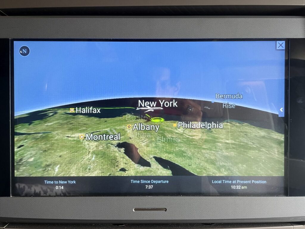 The IFE flight map was lots of fun with great options.