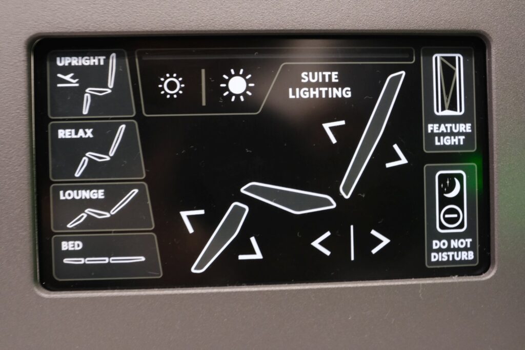 Seat Controls close up