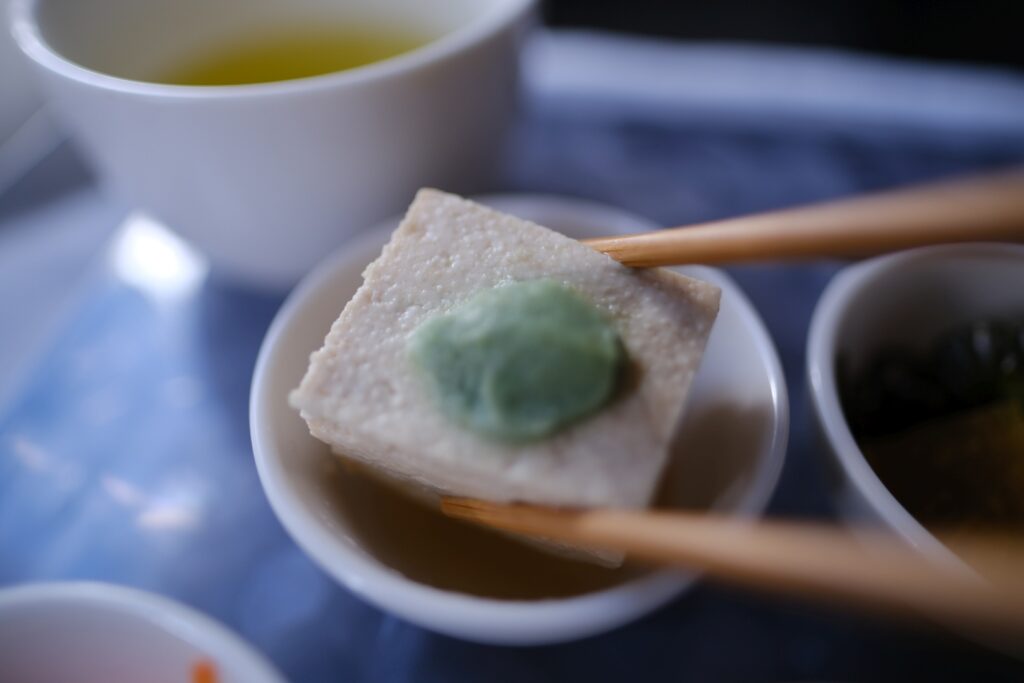 Sesame Tofu Zensai Dish