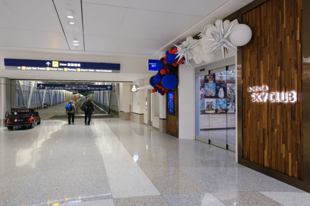 Entrance to the new Delta Sky Club