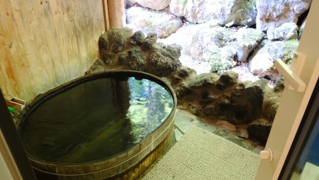 First Onsen outdoor tub