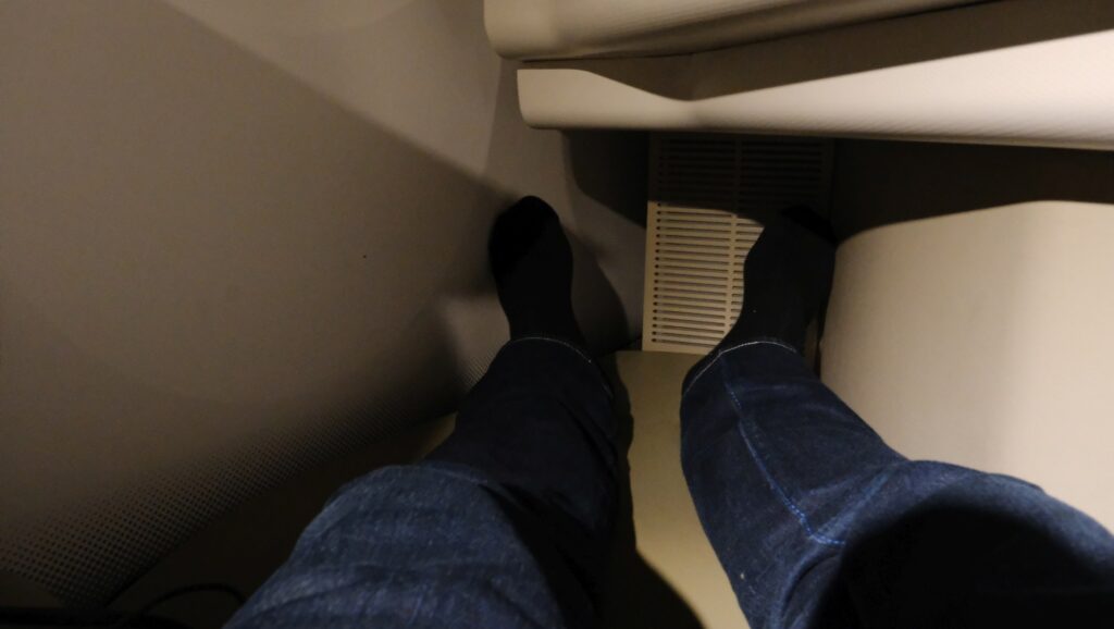 There is plenty of leg room in the footwell