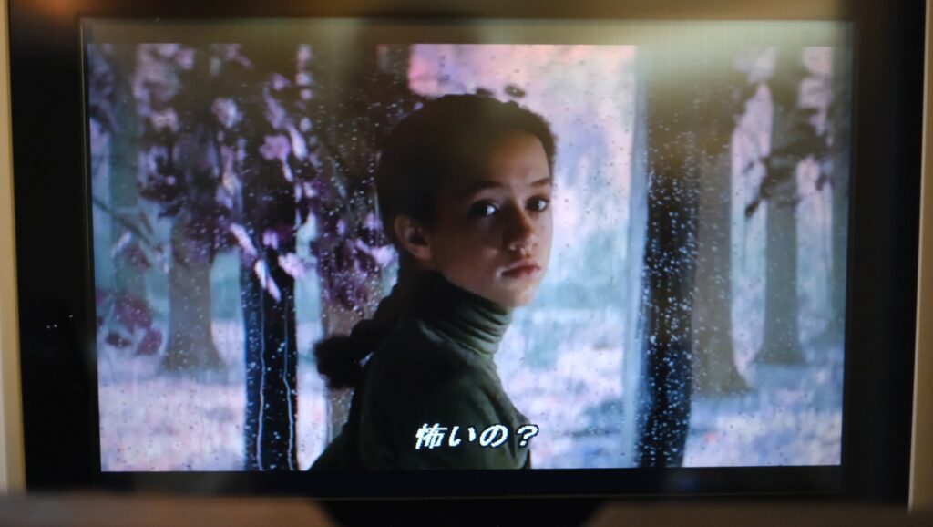 Scene from the movie 65 with Japanese subtitles