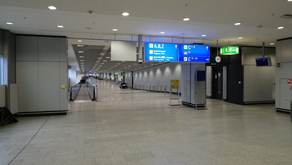 Frankfurt deserted on my arrival on a Tuesday morning