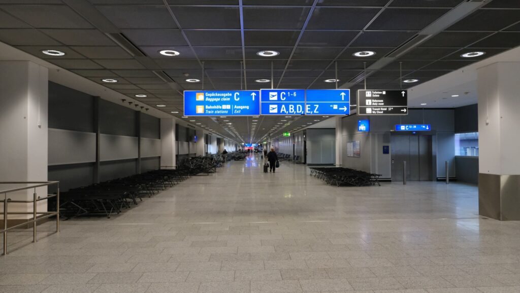 Frankfurt airport felt pretty deserted 