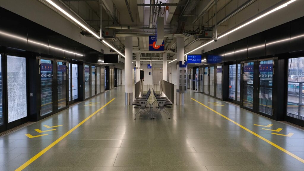 The people mover station ate Frankfurt concourse C