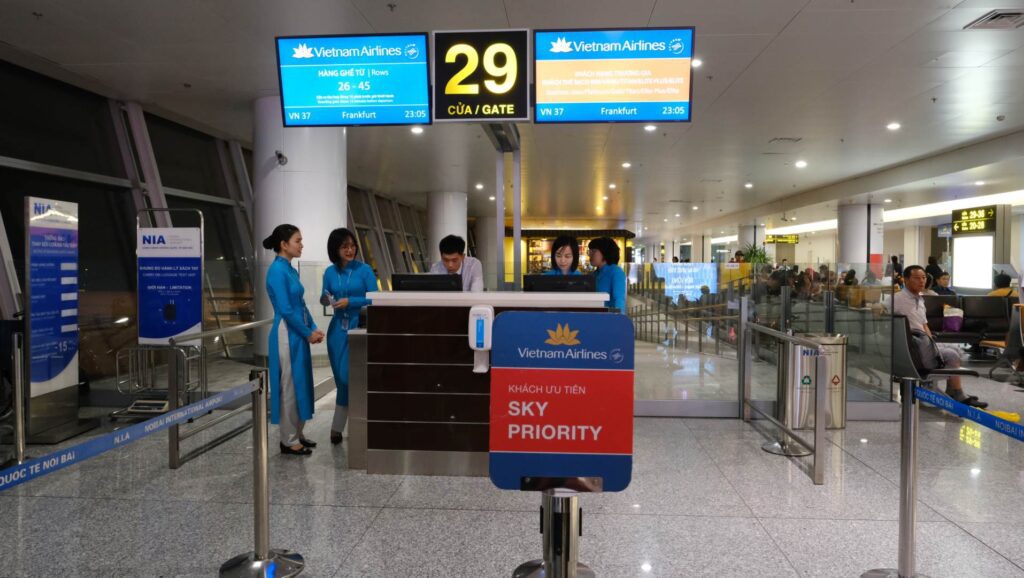 My Vietnam Airlines business class flight took off from Gate 29 