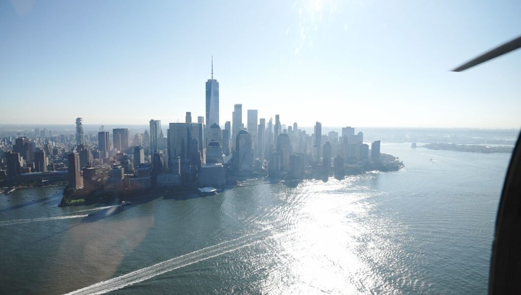 Lower Manhattan over the Hudson River