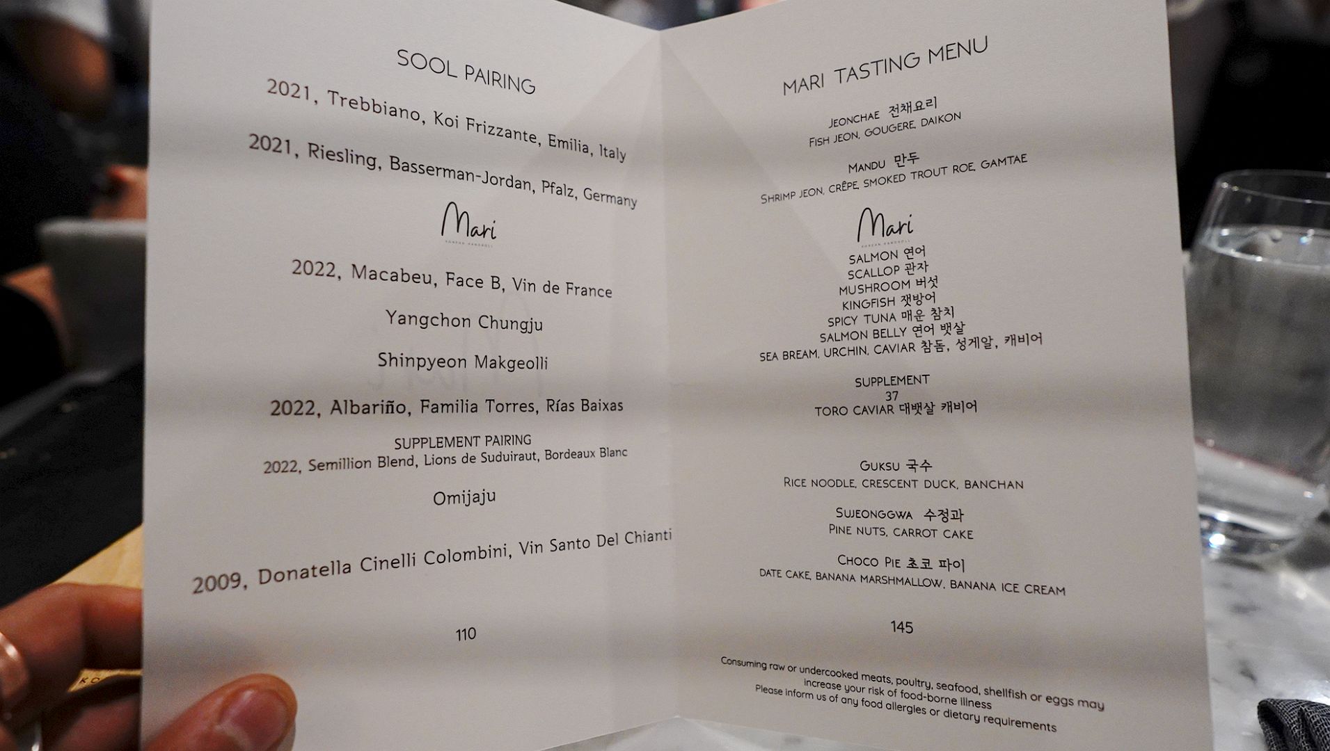 Michelin Star Food Review: Mari Korean Handrolls in Hells Kitchen, New York