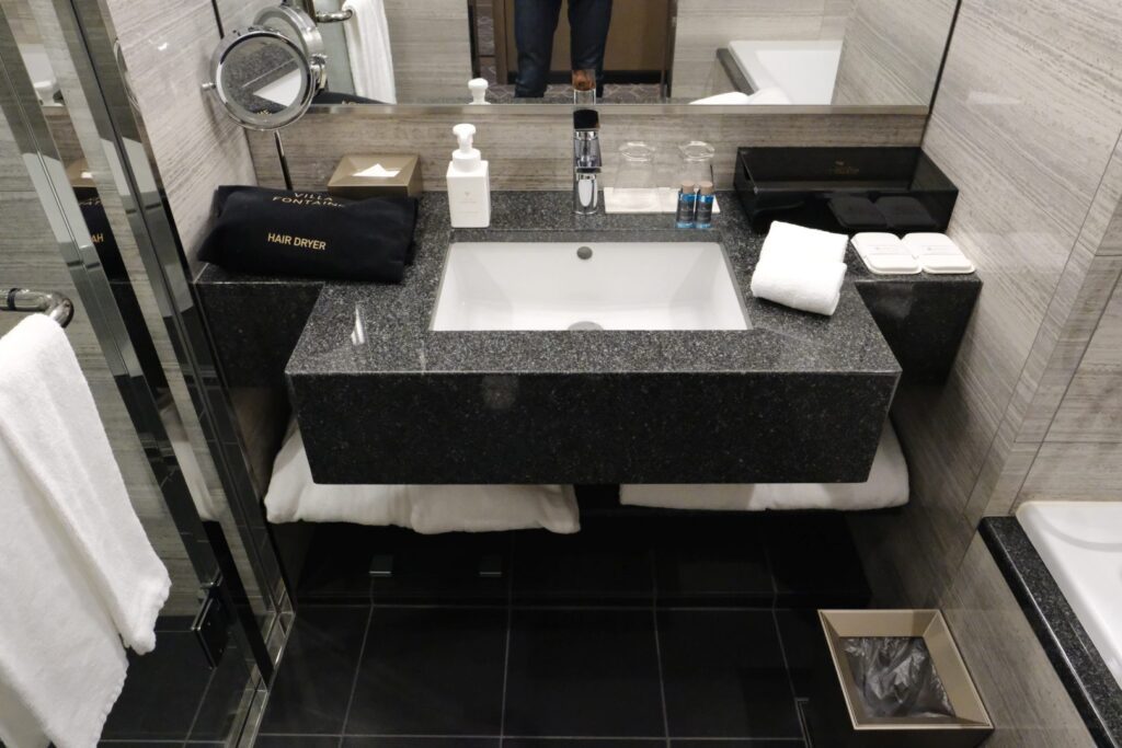 The Granite sink top and basin just oozed class 
