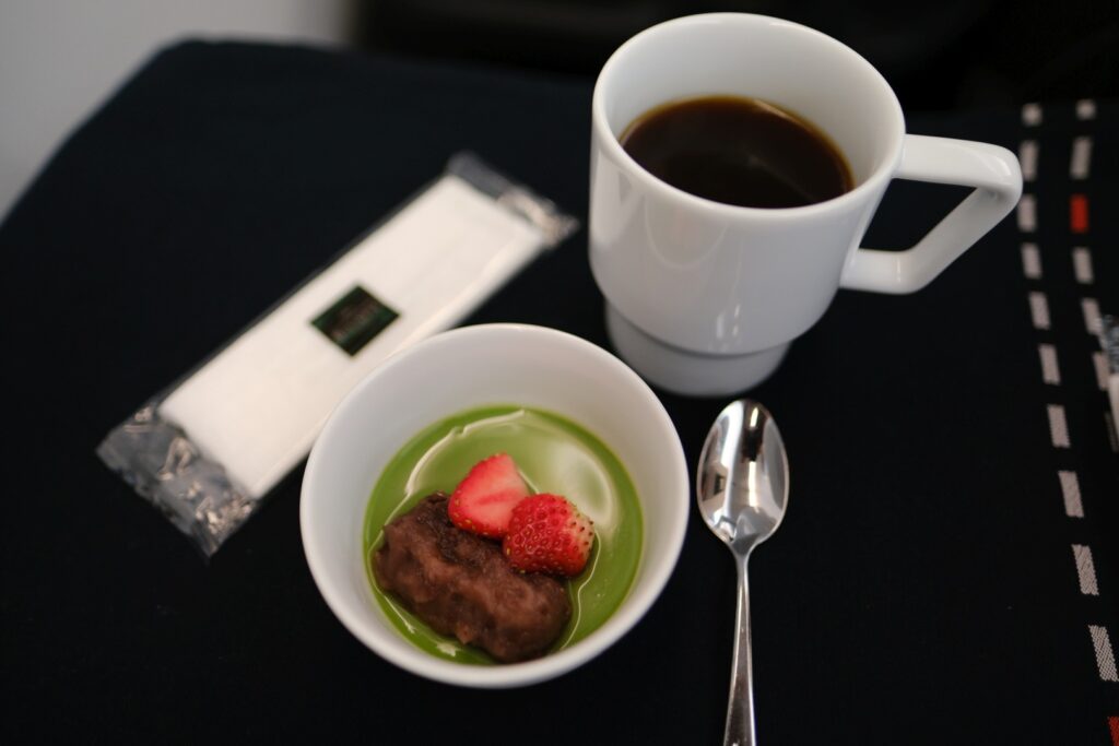 The Japan Airlines business class coffee was awesome