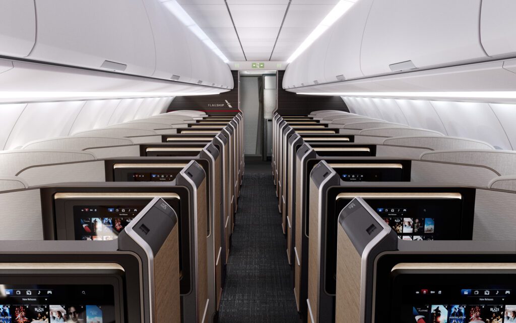 The new Business Class seats will also be installed on some A321 aircraft (Image courtesy of AA)
